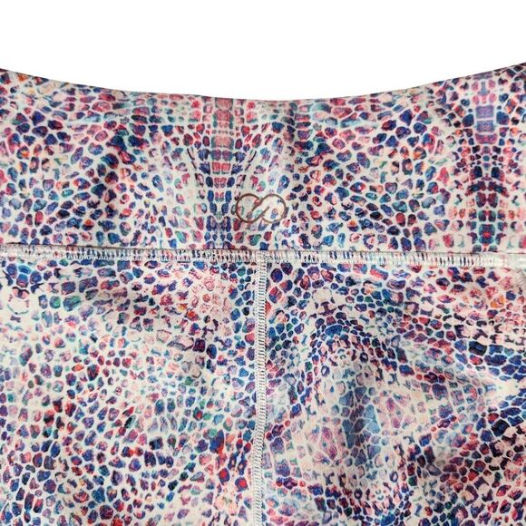 Calia Carrie Underwood Womens Sz M Cropped Rouched Leggings Snakeskin Colorful - Picture 6 of 7